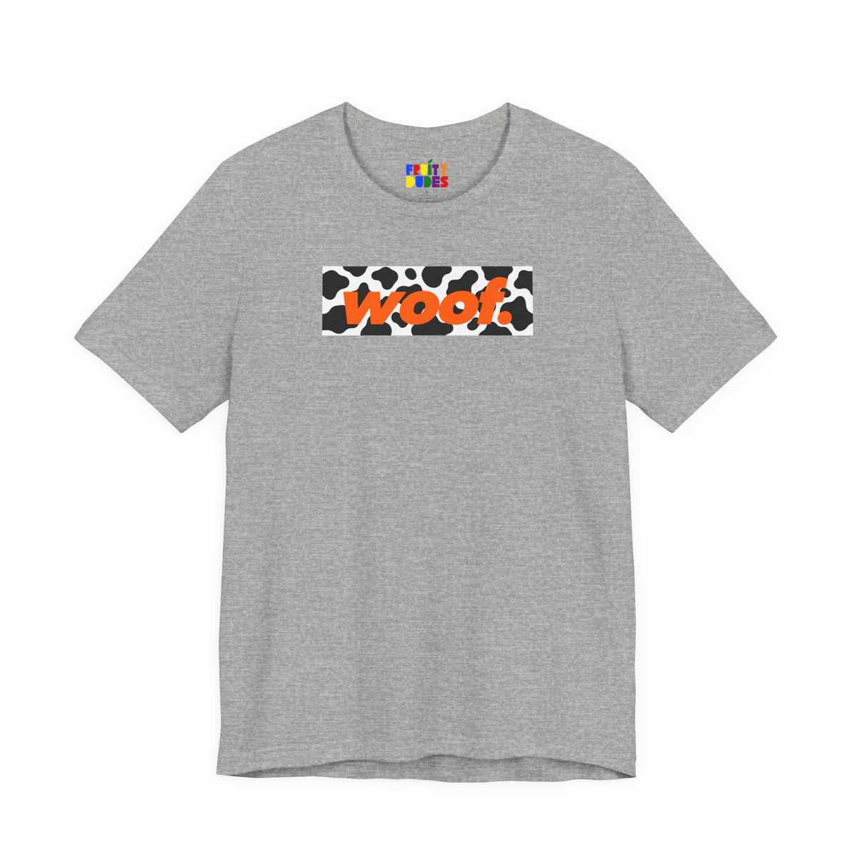 Woof. | Orange Cow Pride T-shirt