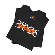 Woof. | Orange Cow Pride T-shirt