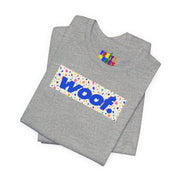 Woof. | Confetti Terrazzo Pride T-shirt