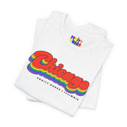 Chicago Gay Pride | Retro Rainbow Illinois T-shirt