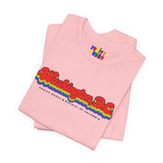Washington DC Gay Pride | Retro Rainbow District of Columbia T-shirt