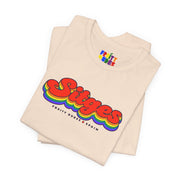 Sitges Gay Pride | Retro Rainbow Spain T-shirt