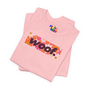 Woof. | Retro Daisies Pride T-shirt