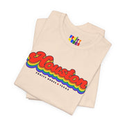 Houston Gay Pride | Retro Rainbow Texas T-shirt