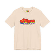 Sitges Gay Pride | Retro Rainbow Spain T-shirt
