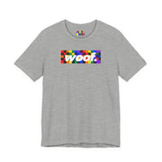 Woof. | Rainbow Check Pride T-shirt