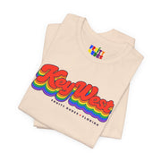 Key West Gay Pride | Retro Rainbow Florida T-shirt