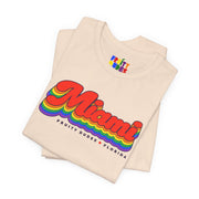 Miami Gay Pride | Retro Rainbow Florida T-shirt