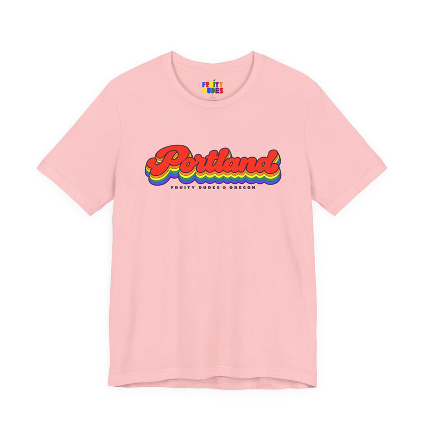 Portland Gay Pride | Retro Rainbow Oregon T-shirt