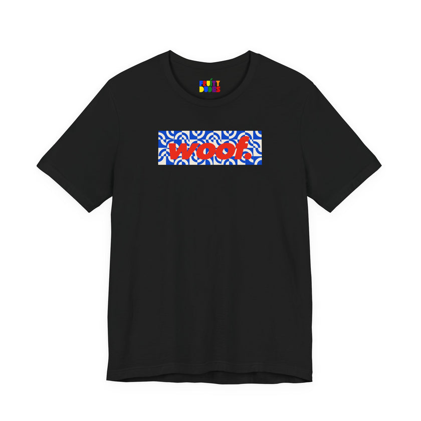 Woof. | Cobalt Arcs Pride T-shirt