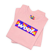 Woof. | Thermal Wave Pride T-shirt