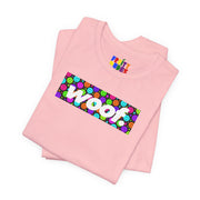 Woof. | Neon Happy Pride T-shirt