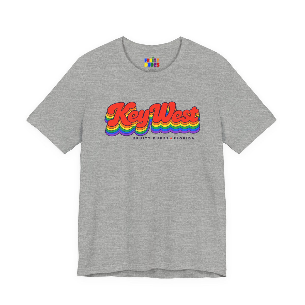 Key West Gay Pride | Retro Rainbow Florida T-shirt
