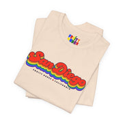 San Diego Gay Pride | Retro Rainbow California T-shirt