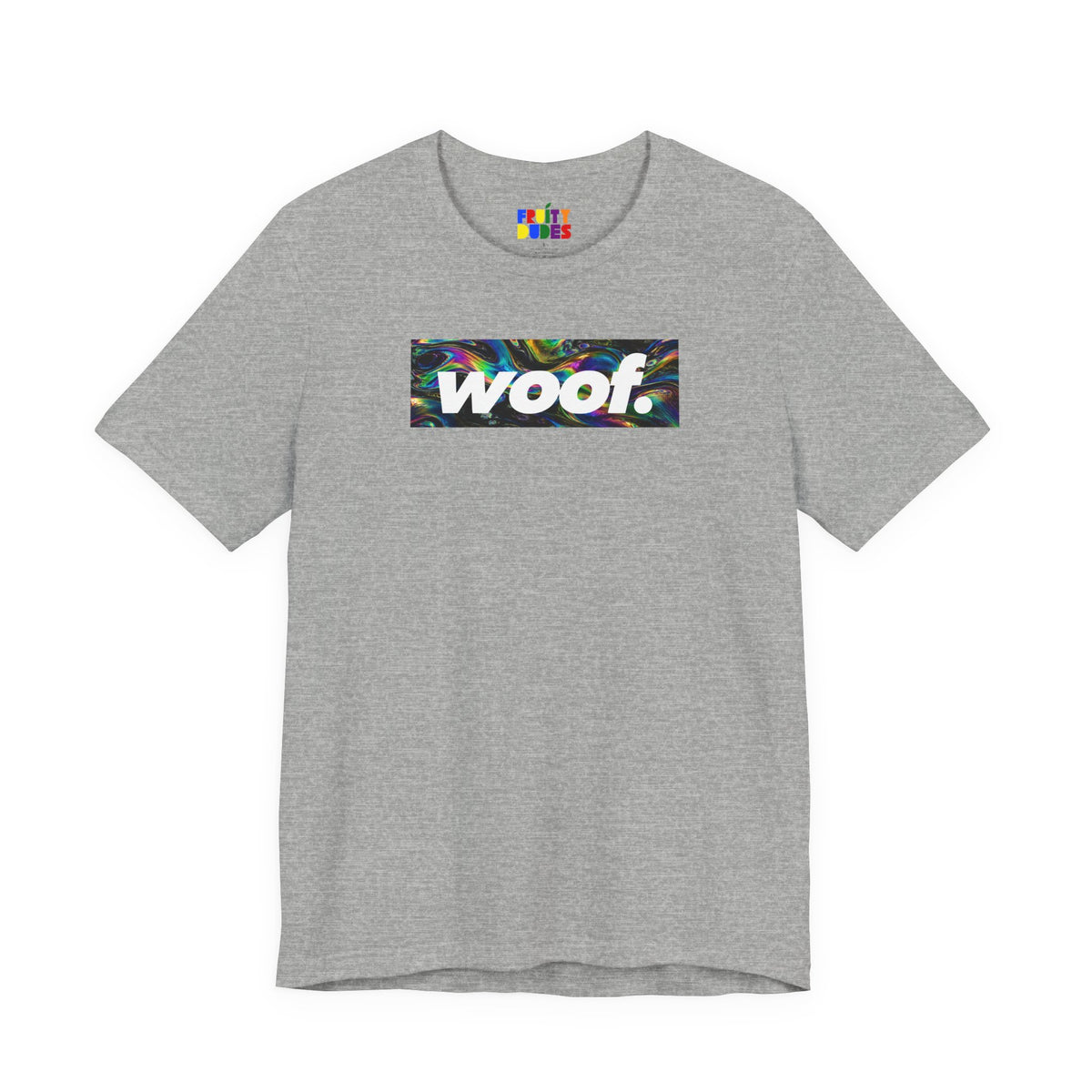 Woof. | Oil Slick Pride T-shirt