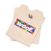Woof. | Psychedelic Rainbow Swirl Pride T-shirt