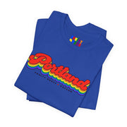 Portland Gay Pride | Retro Rainbow Oregon T-shirt