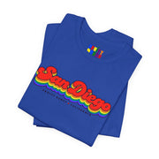 San Diego Gay Pride | Retro Rainbow California T-shirt