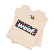 Woof. | Neon Splatter Pride T-shirt