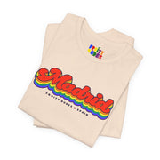 Madrid Gay Pride | Retro Rainbow Spain T-shirt