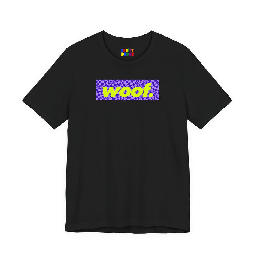 Woof. | Checker Melt Pride T-shirt