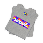 Woof. | Thermal Wave Pride T-shirt