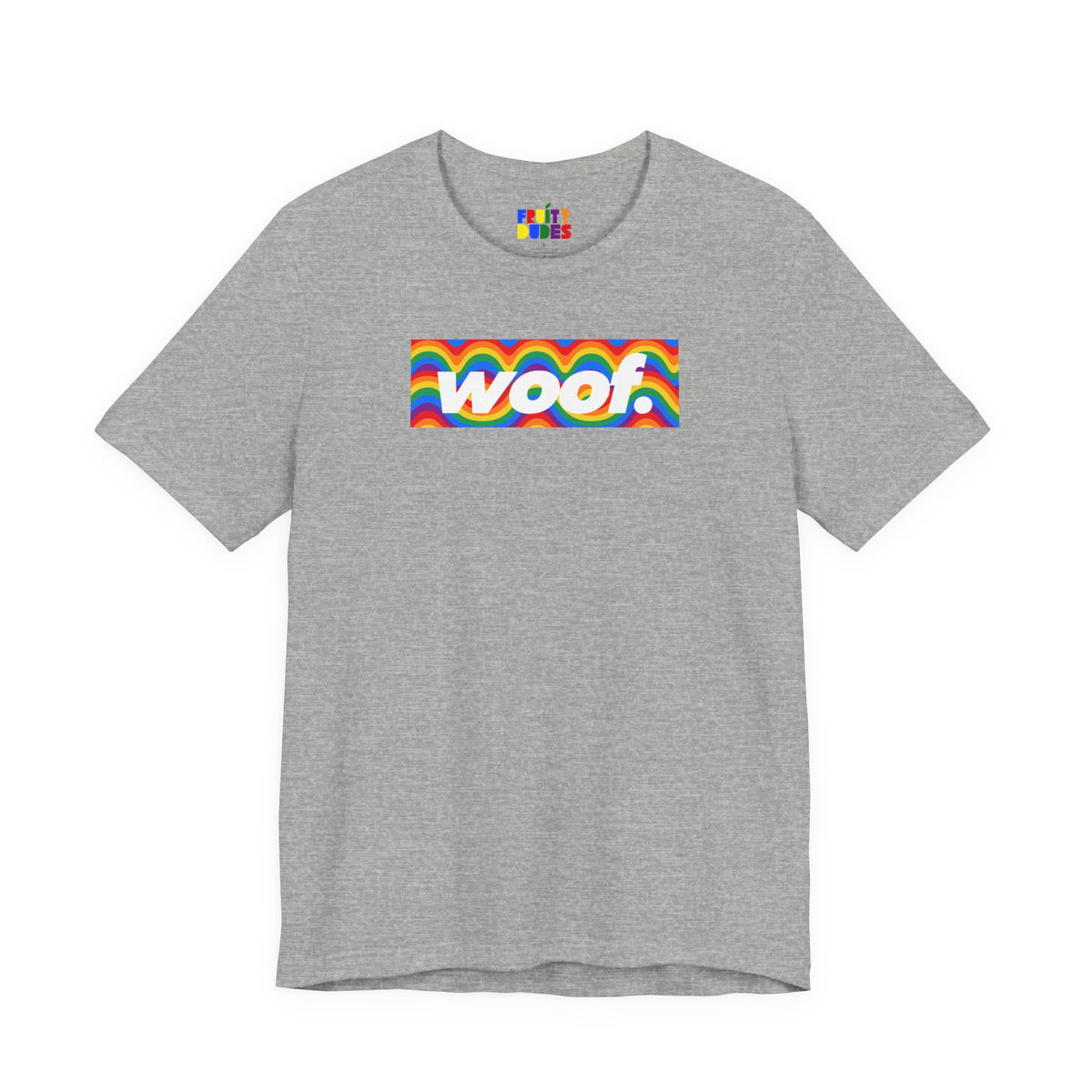Woof. | Rainbow Waves Pride T-shirt