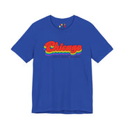 Chicago Gay Pride | Retro Rainbow Illinois T-shirt