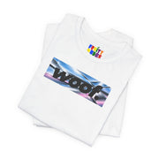 Woof. | Airbrush Chrome Pride T-shirt