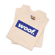 Woof. | Electric Zebra Pride T-shirt