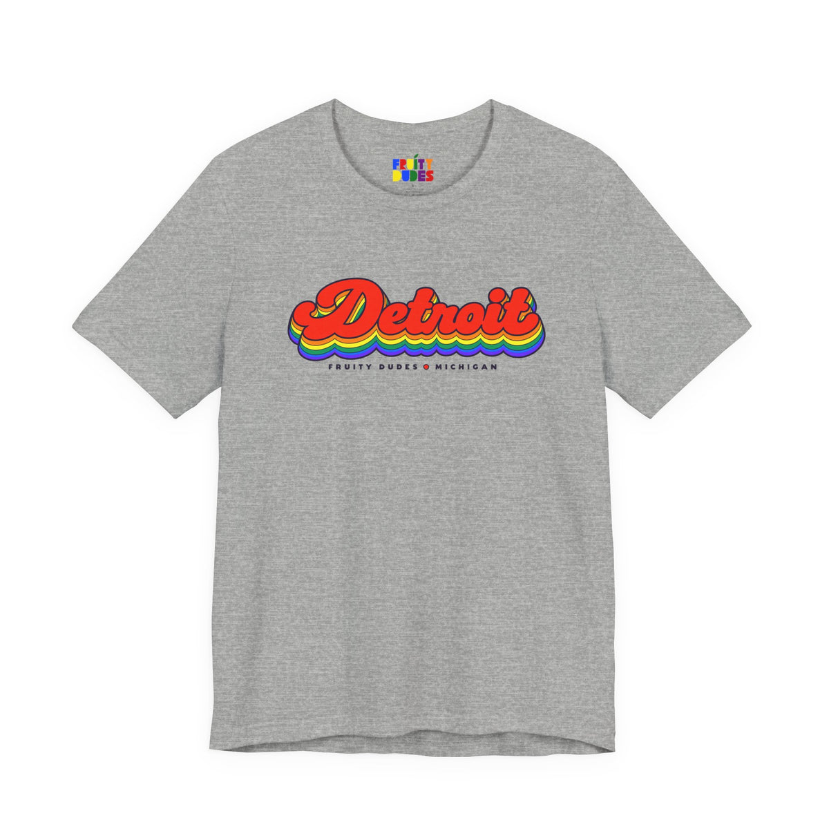 Detroit Gay Pride | Retro Rainbow Michigan T-shirt