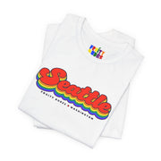 Seattle Gay Pride | Retro Rainbow Washington T-shirt