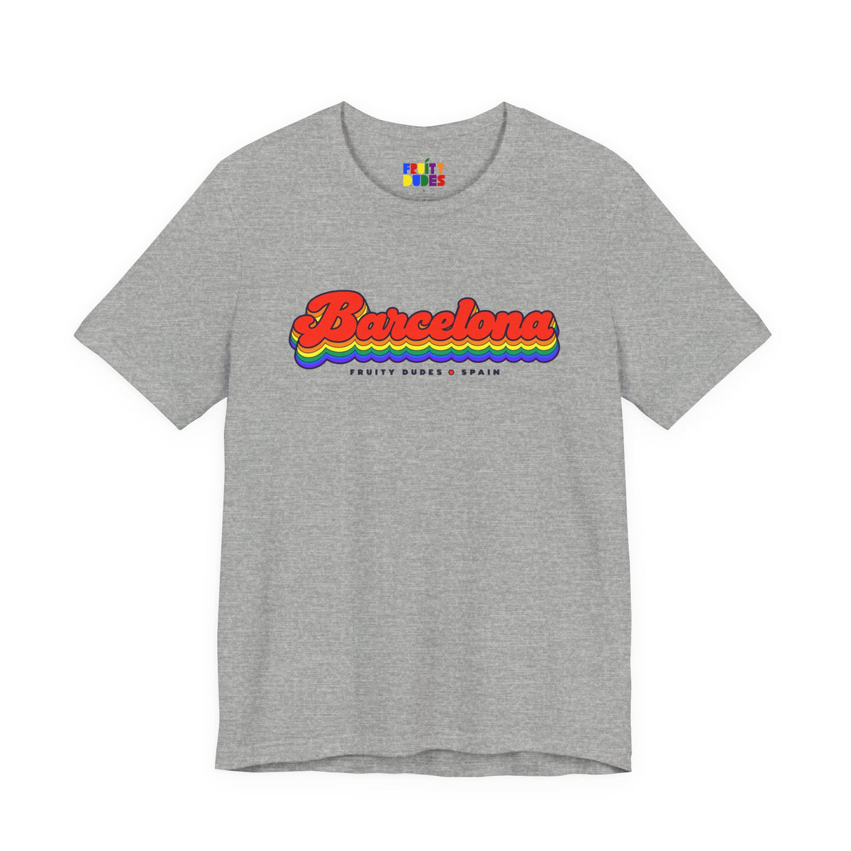 Barcelona Gay Pride | Retro Rainbow Spain T-shirt