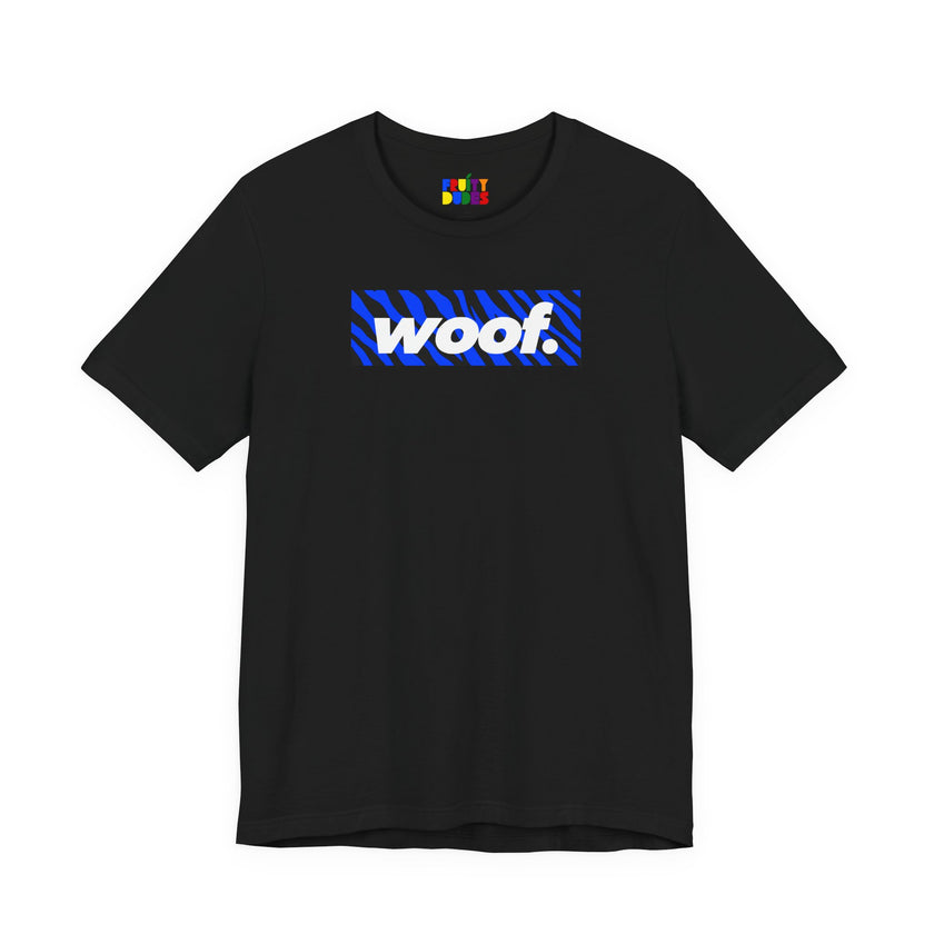 Woof. | Electric Zebra Pride T-shirt
