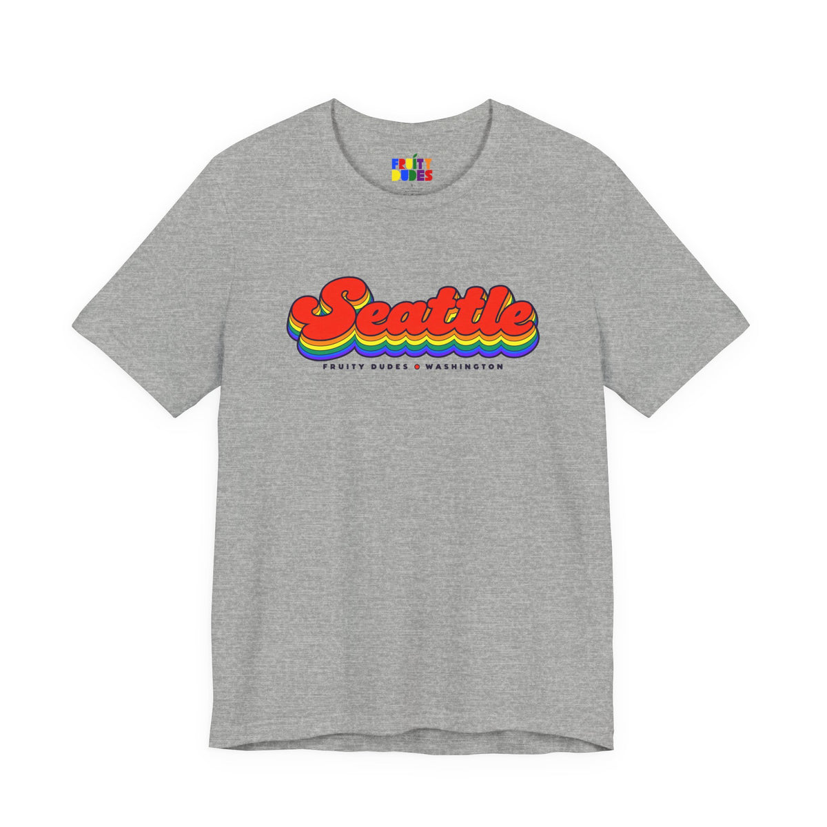 Seattle Gay Pride | Retro Rainbow Washington T-shirt