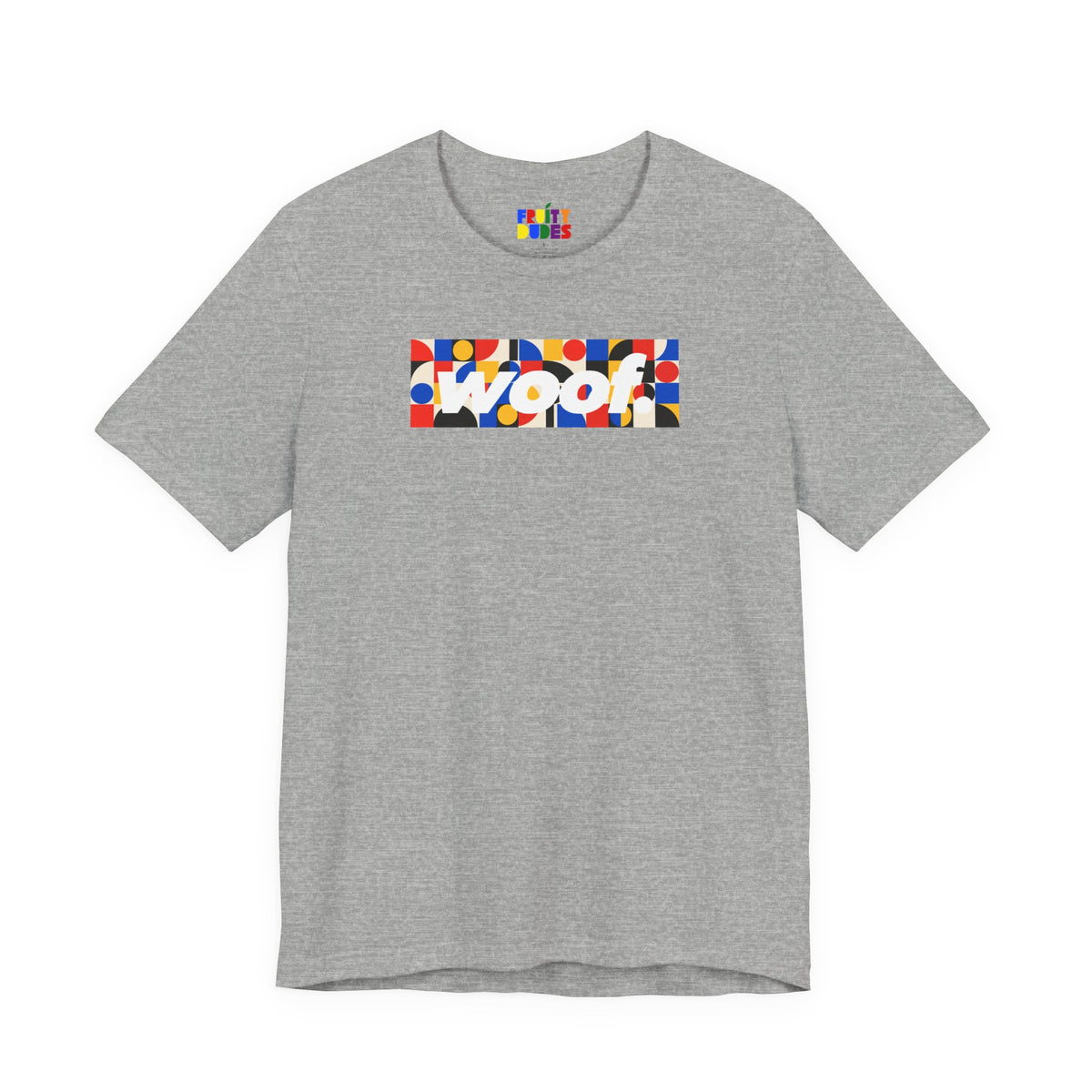 Woof. | Primary Play Pride T-shirt