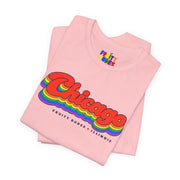 Chicago Gay Pride | Retro Rainbow Illinois T-shirt