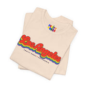 Los Angeles Gay Pride | Retro Rainbow California T-shirt