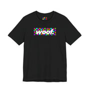 Woof. | Neon Happy Pride T-shirt
