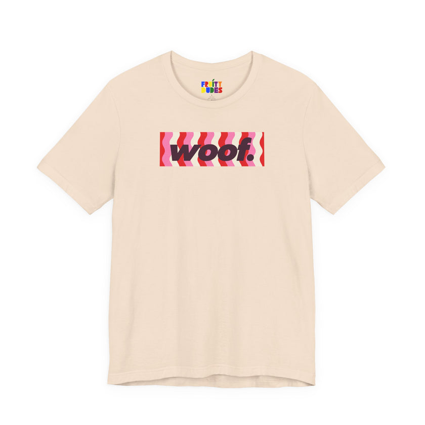 Woof. | Candy Stripes Pride T-shirt