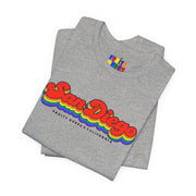 San Diego Gay Pride | Retro Rainbow California T-shirt