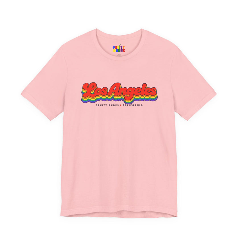 Los Angeles Gay Pride | Retro Rainbow California T-shirt